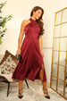 Cross Over Halterneck Midi Dress by Double Second