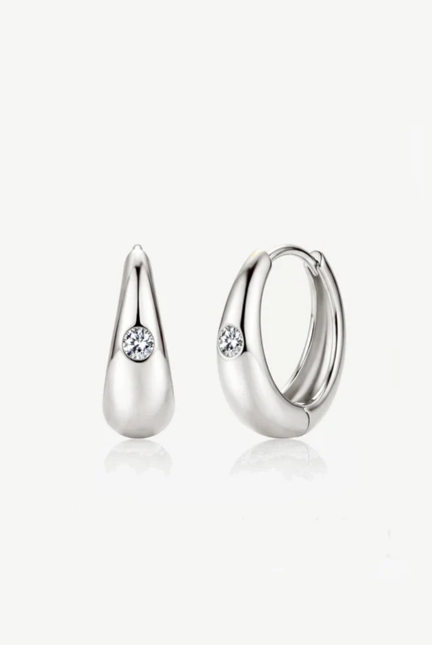 Moissanite Hoop Earrings 667