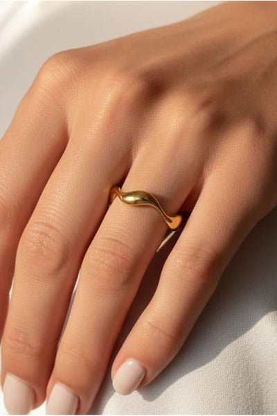 Gold - Wave Ring - Adjustable by MUCHV