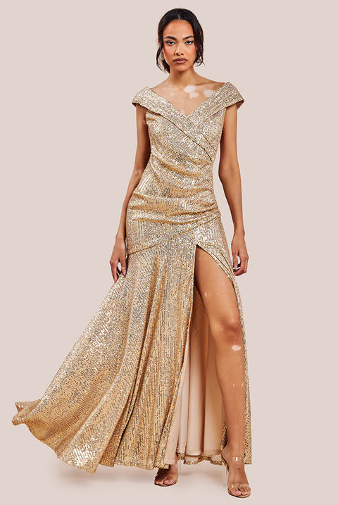 Elegant gold gown hotsell