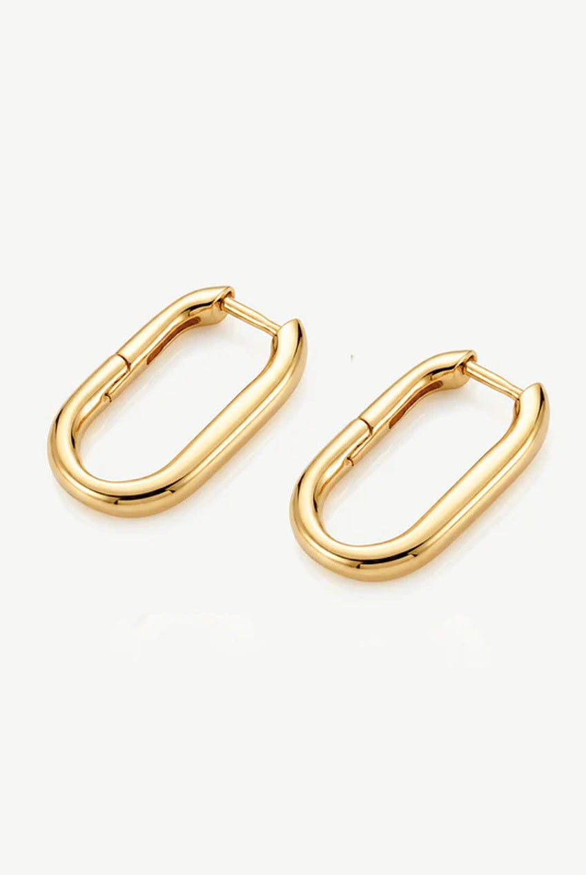 Small Oval Hoop Earrings 348