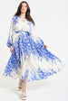 Blue Floral Maxi Dress by Liquorish