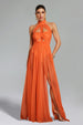 Rivka Halterneck Twist Mesh Maxi Dress by Bella Barnett