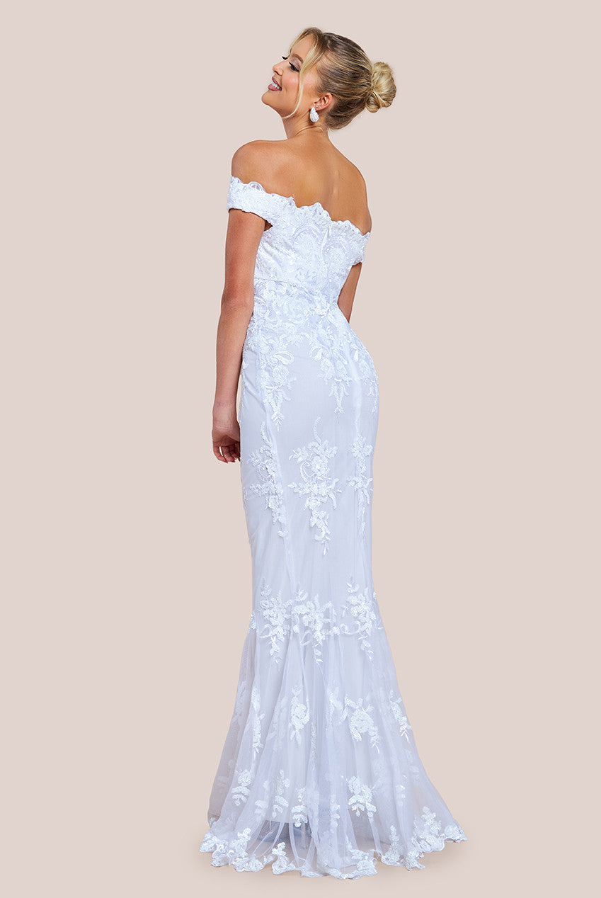 Bardot Sequin Embroidered Maxi Dress - White DR1254C