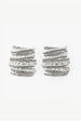 Rectangular Textured Stud Earrings by MUCHV