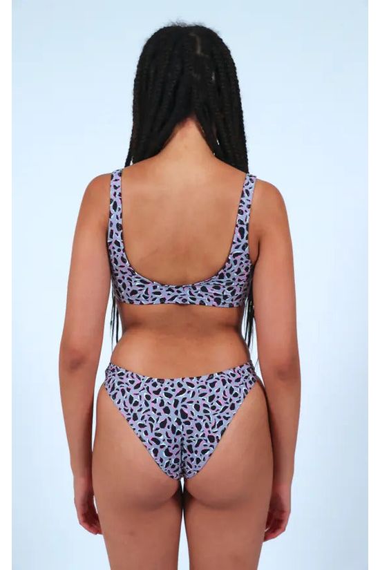 Bikini Low Rise Bottoms In Purple Leopard Print LRBPL23