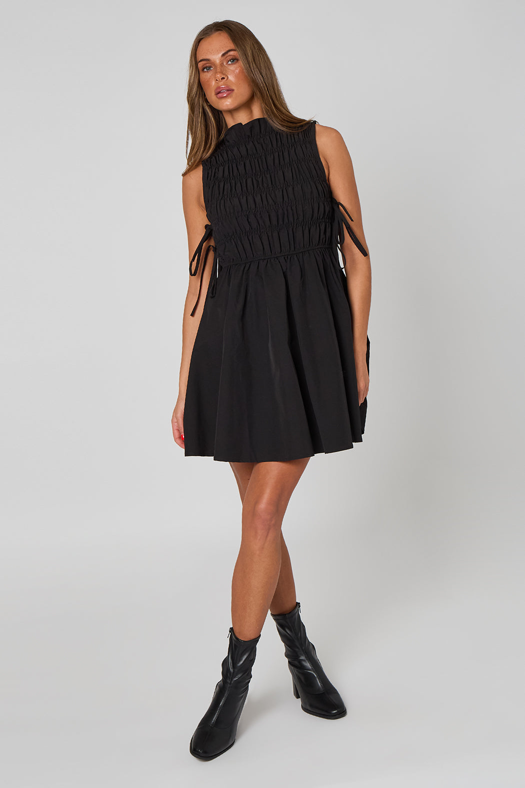 Shirred Mini Dress 40DRS37419-c1