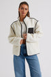 Cream Fleece Jacket by Urban Bliss