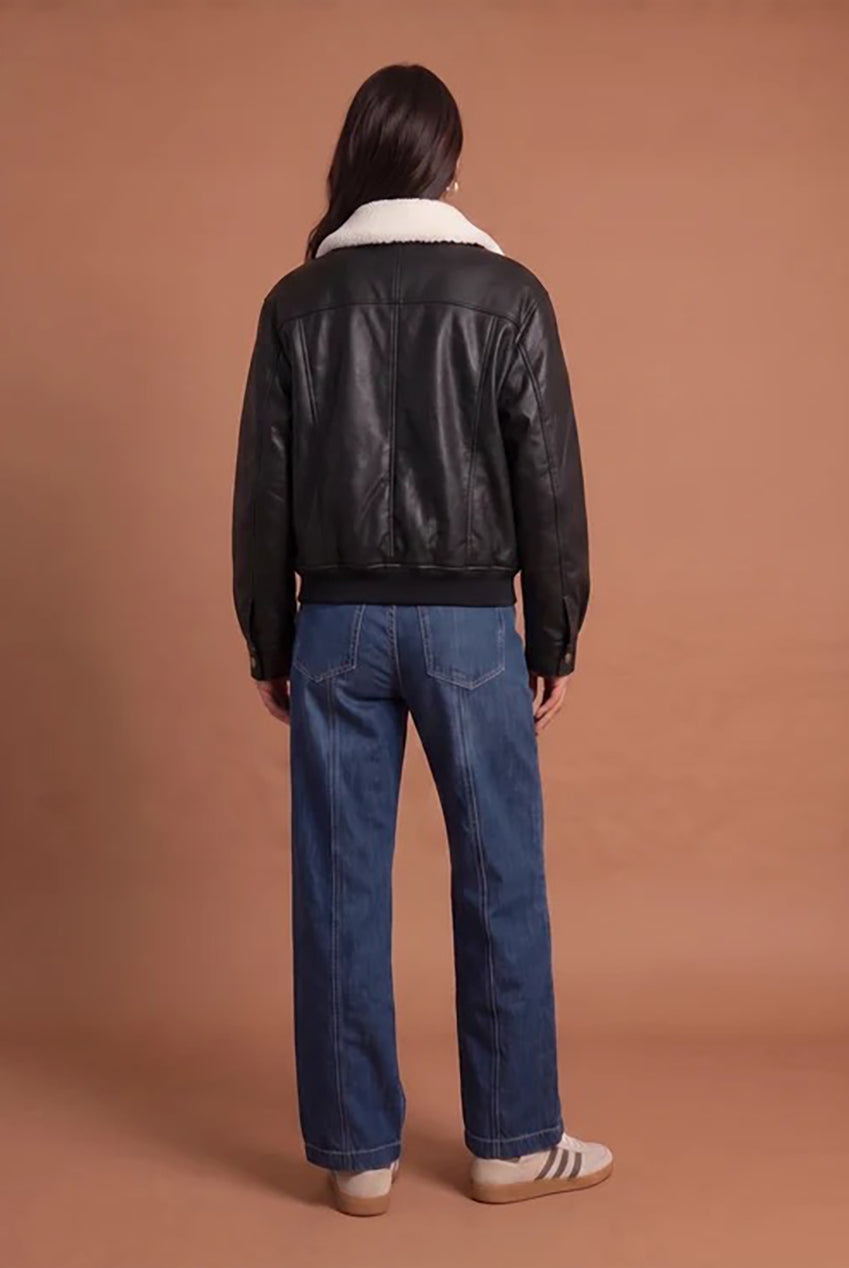 Borg Pu Bomber Jacket 40JKT39212