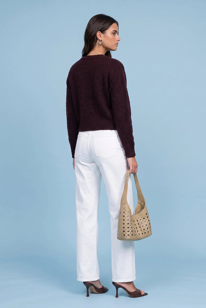 Wool Blend Cropped Cardigan 40KW36220