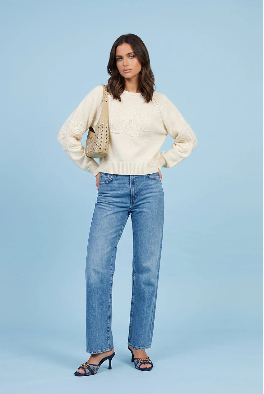Embroidered Raglan Jumper 40KW37060