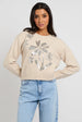Wool Blend Sequin Floral Jumper by Urban Bliss