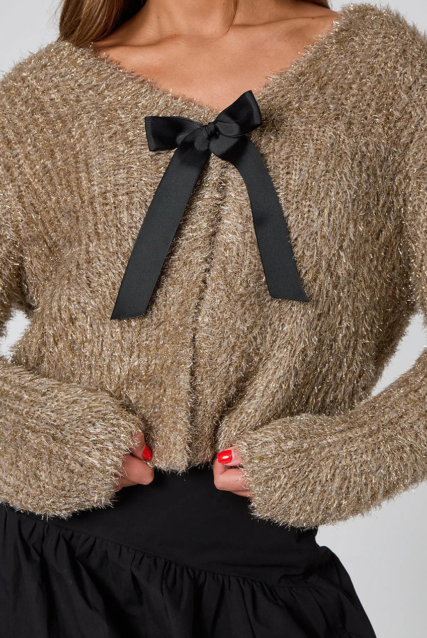Tinsel Bow Cardigan 40KW37353