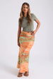 Tie Dye Bias Cut Maxi Skirt by Urban Bliss