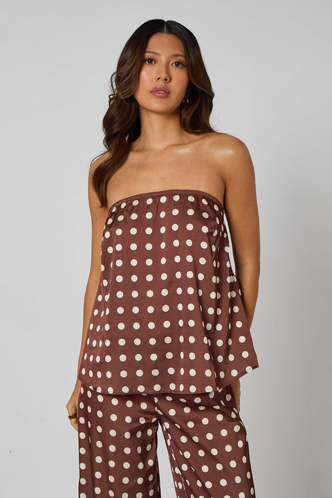 Spot Bow Back Top by Urban Bliss