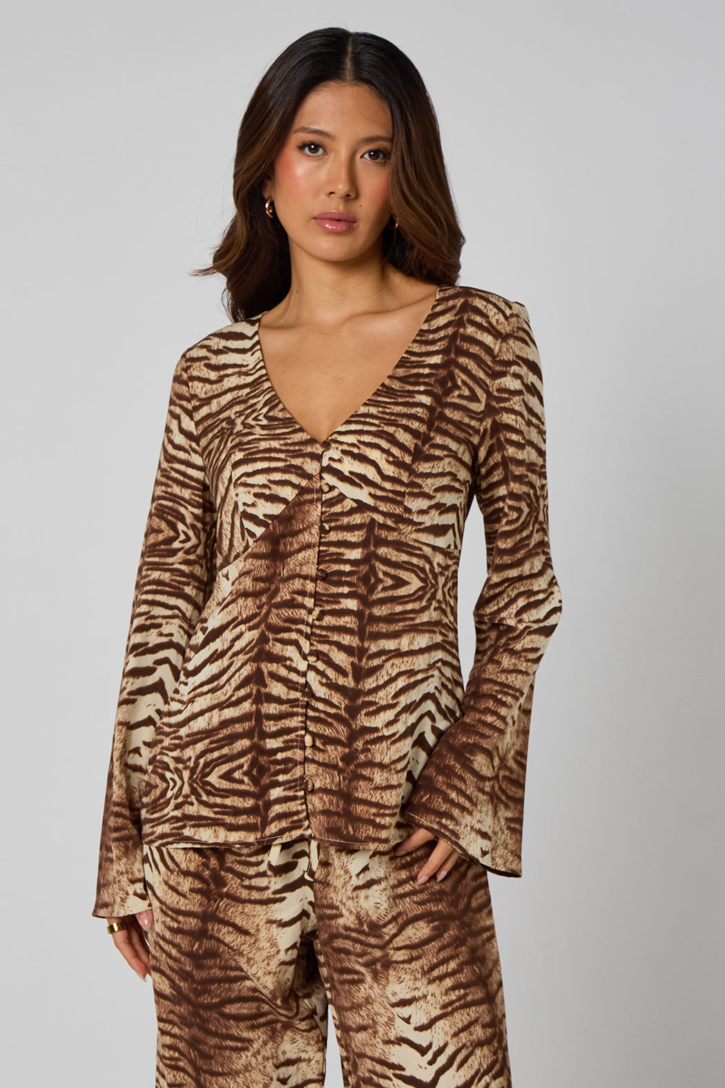 Zebra Button Front Top 40TOP37808-c29
