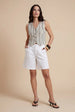 Stripe Waistcoat Cream Pattern by Urban Bliss
