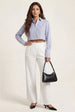 Linen Blend Wide Leg Trouser by Urban Bliss