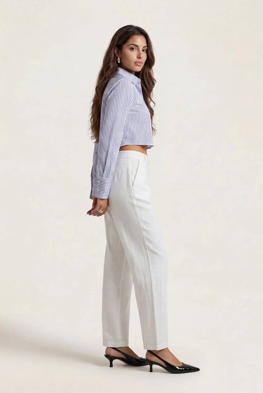 Linen Blend Wide Leg Trouser 40TRS32886-c10