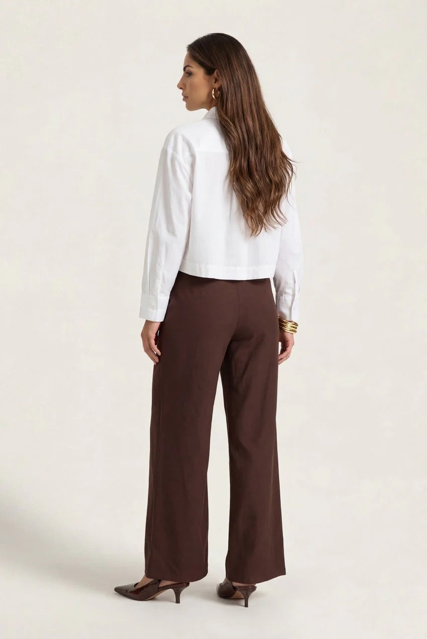 Linen Blend Wide Leg Trouser 40TRS32886-c24