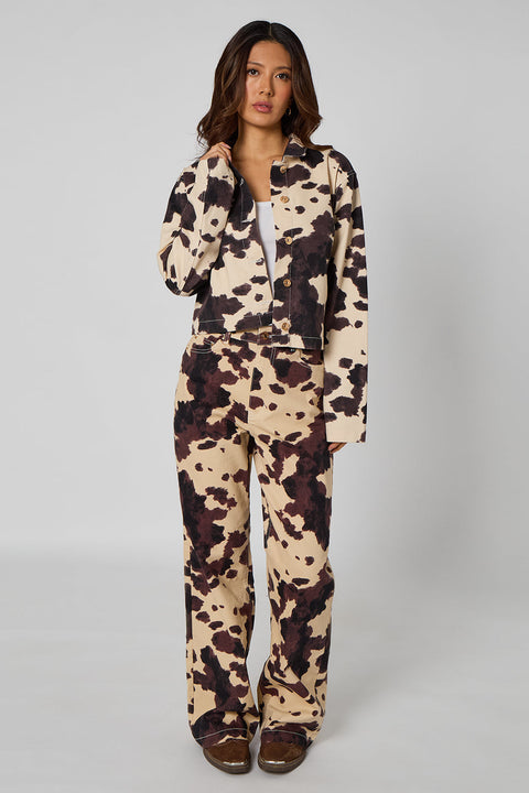Cow Print Jeans by Urban Bliss