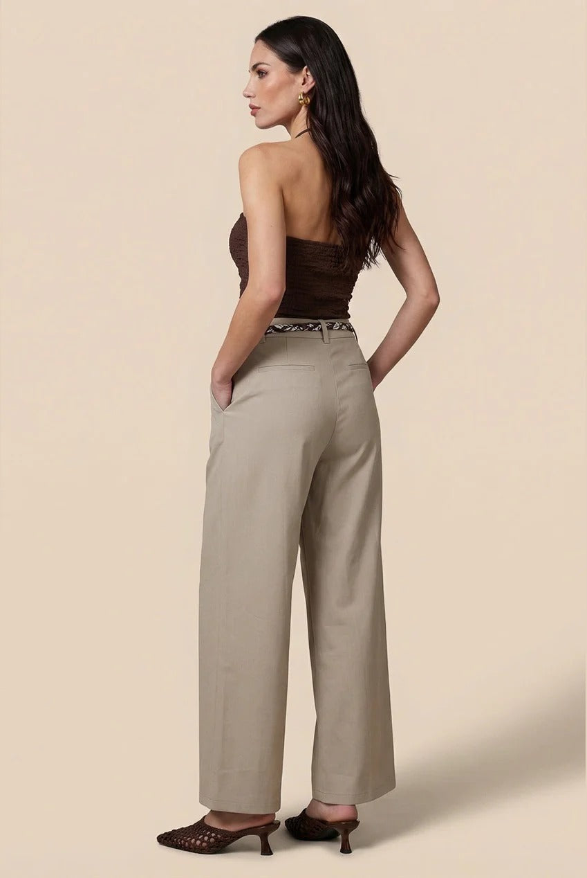 Belted Barrel Leg Trouser Grey 40TRS38778-c2