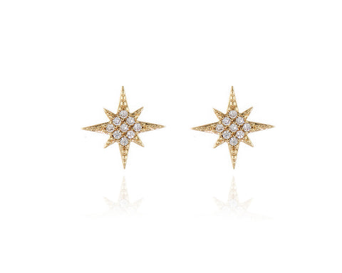 North Star Gold Earrings by Cachet London
