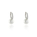Persia 10mm Pearl Silver Hoop by Cachet London
