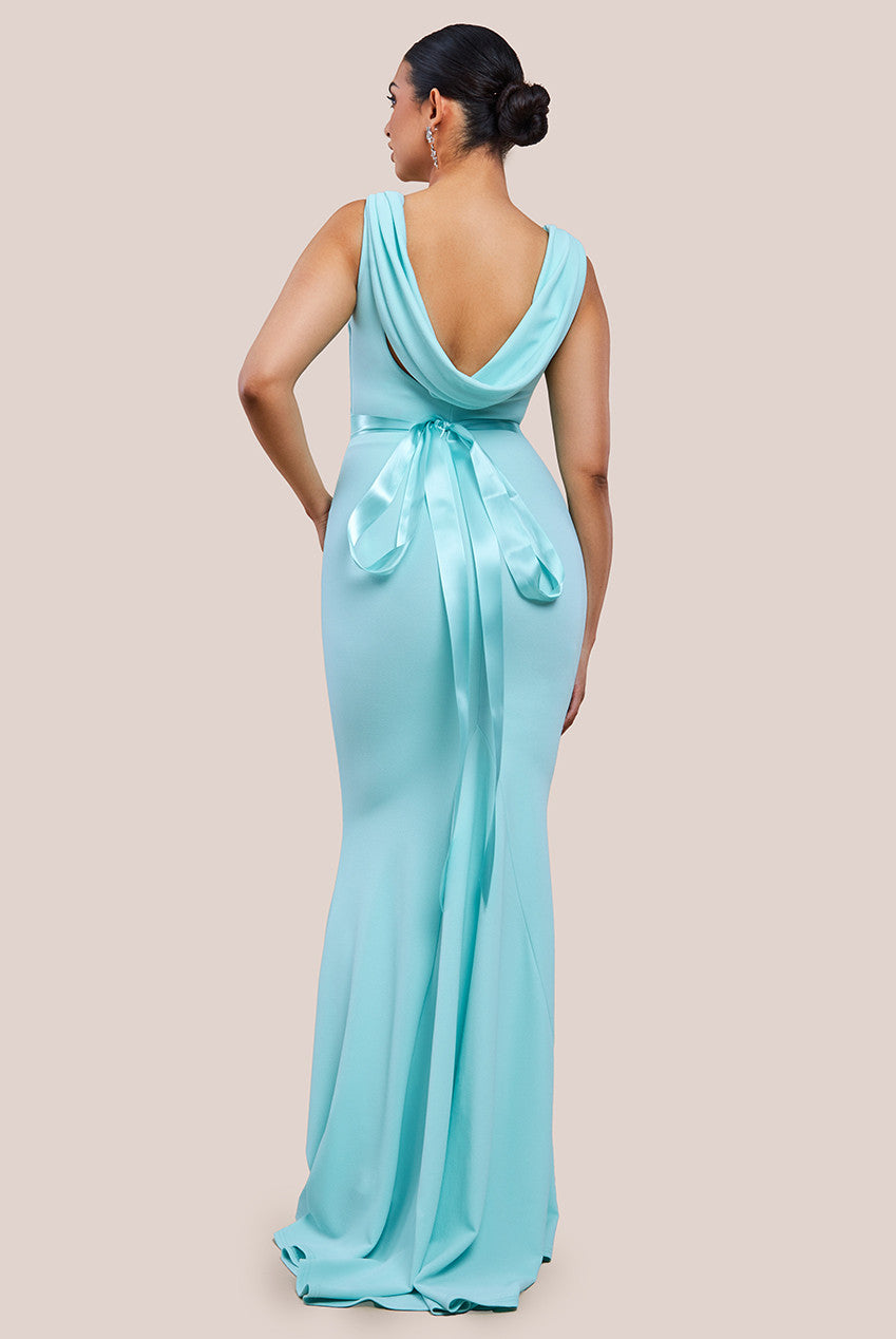 Eris Bridesmaid Maxi Fishtail Dress ERIS TURQUOISE