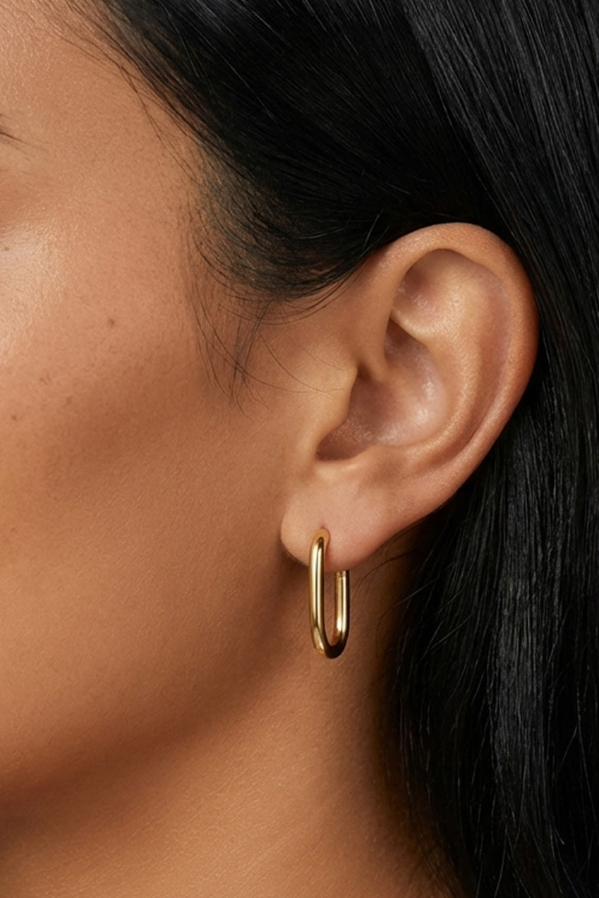Small Oval Hoop Earrings 348