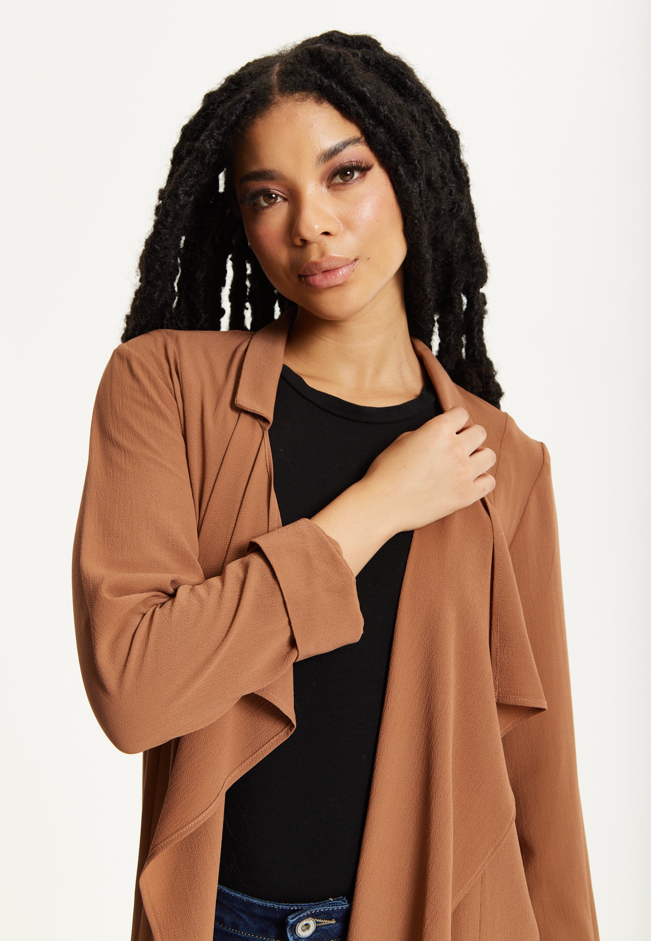 Camel Waterfall Duster Coat 25AW-44038