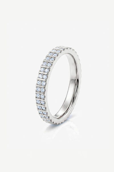 Silver - Double Row Stacking Ring In Gold Or Silver by MUCHV