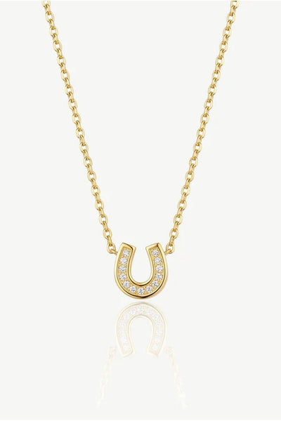 Gold - Horseshoe Pendant Necklace In Gold Or Silver by MUCHV