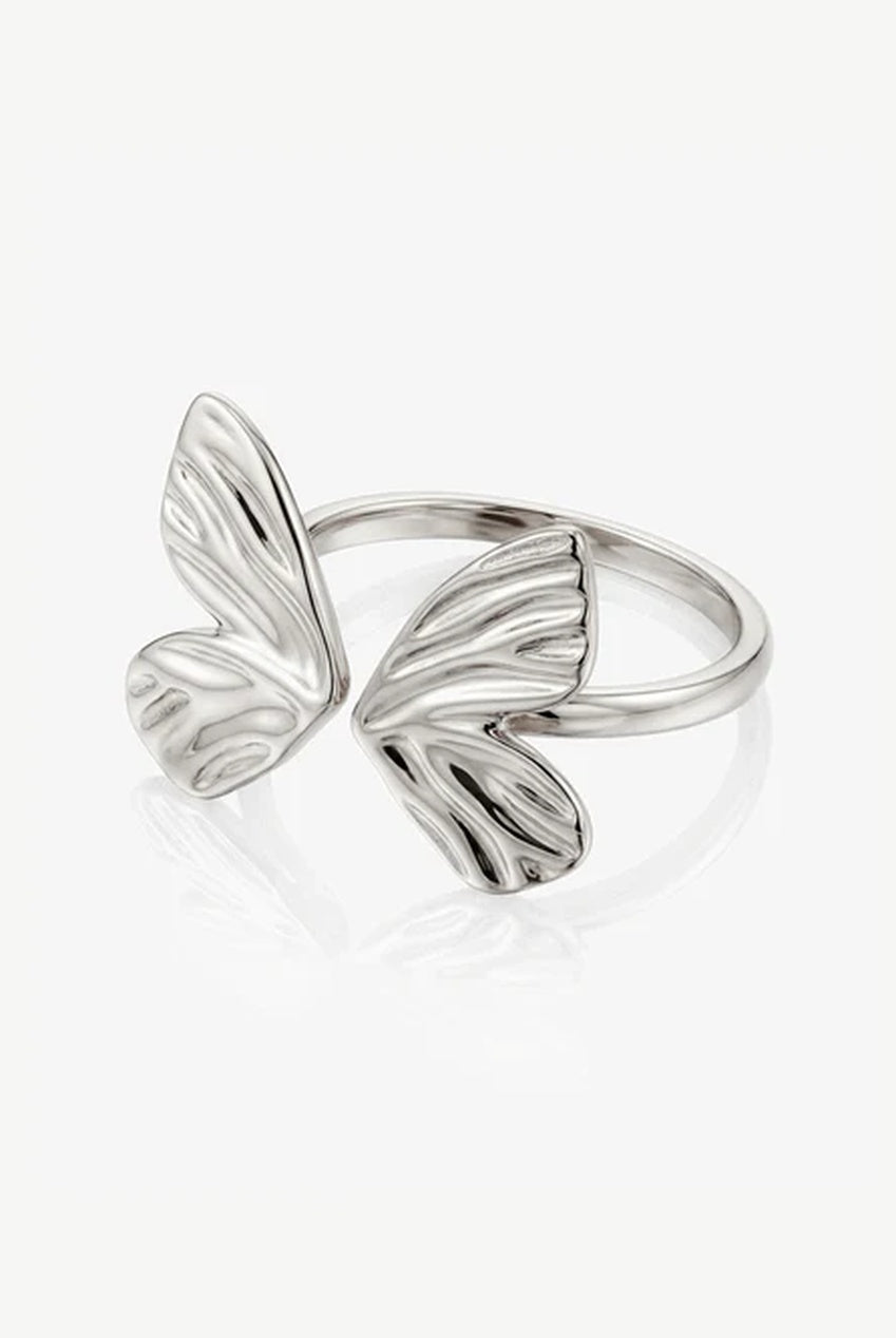 Textured Butterfly Ring - Adjustable 575-gold