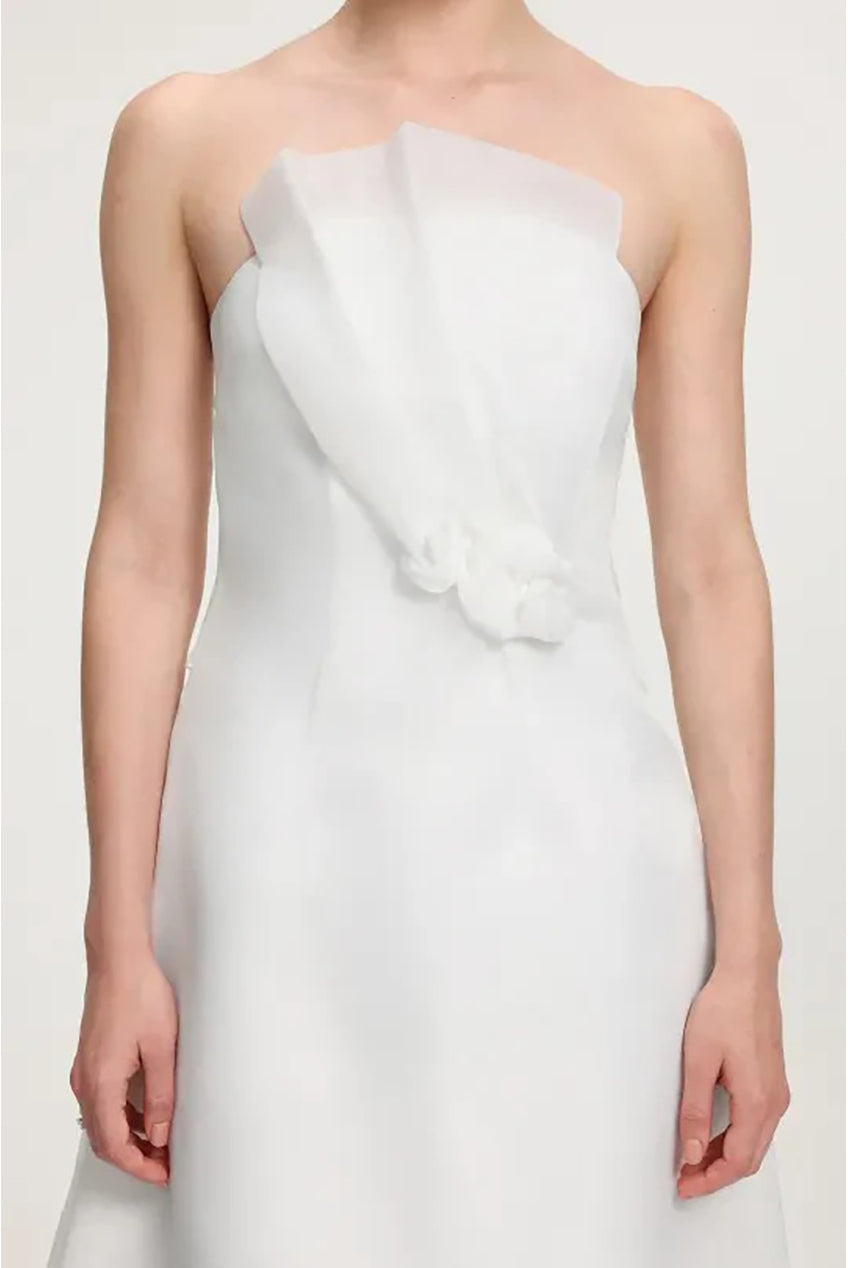 Ruffled Organza Midi Dress R2509MZ002