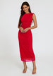 Mesh Maxi Dress In Red by FS Collection
