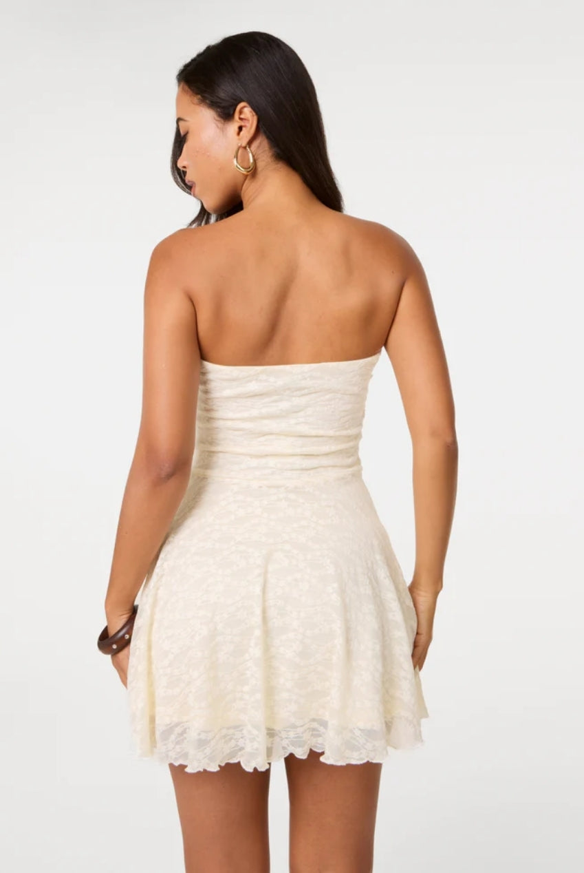 Lace Asymmetric Mini Dress SS26024P013