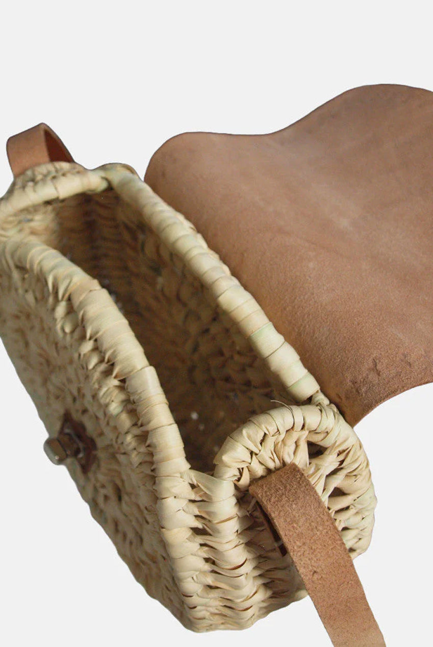 The Safi Rattan Round Bag - Loose Weave 7001