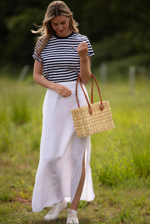 The Safi Small Basket Tote by Berber Leather