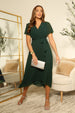 Chiffon Wrap Dress With Cape Sleeves by Double Second