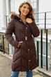 Long Padded Belted Puffer by Double Second