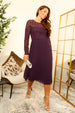 Long Sleeve Lace Pleated Dress by Double Second