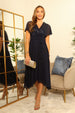 Chiffon Dress With Sequin Cape by Double Second