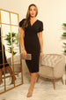 Tulip Sleeve Fitted Wrap Dress by Double Second