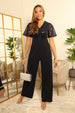 V-Neck Sequin Jumpsuit by Double Second