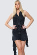 Ruched Ruffle Front Frill Detail Bodycon Mini Dress by Avinci