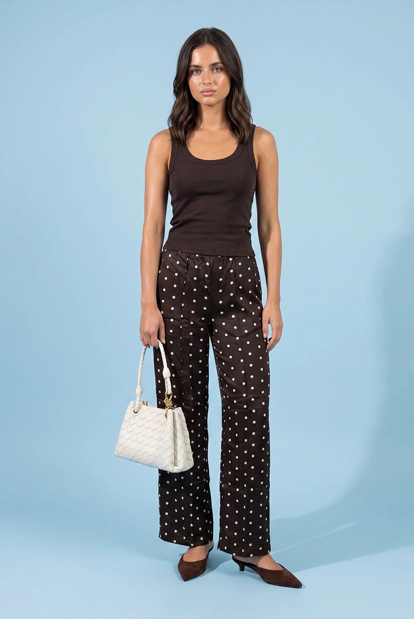 Spot Tape Side Trouser Chocolate 40TRS39787