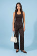 Spot Tape Side Trouser Chocolate by Urban Bliss