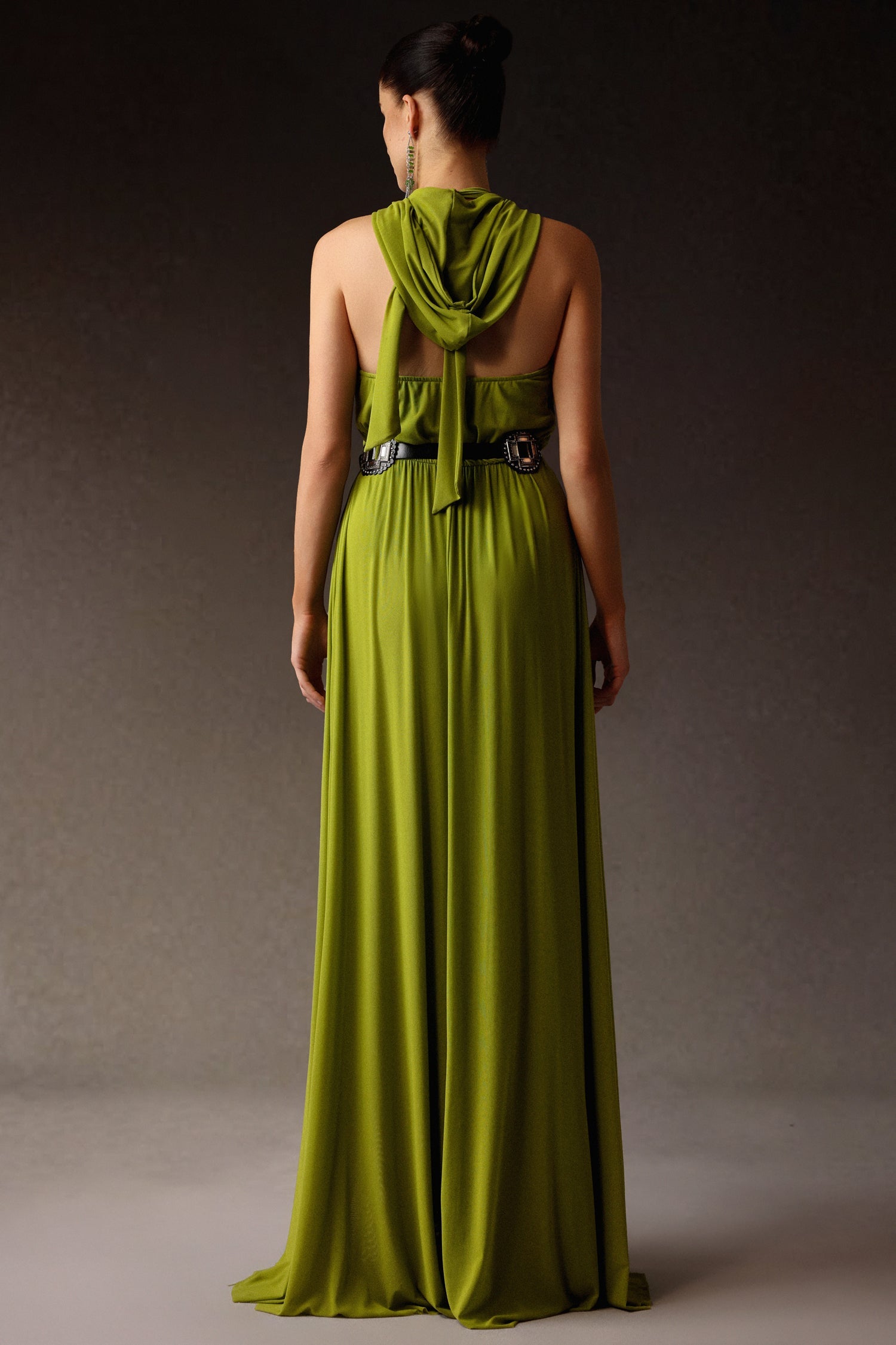 Naleza Sleeveless Flowers Slit Maxi Dress D241104402