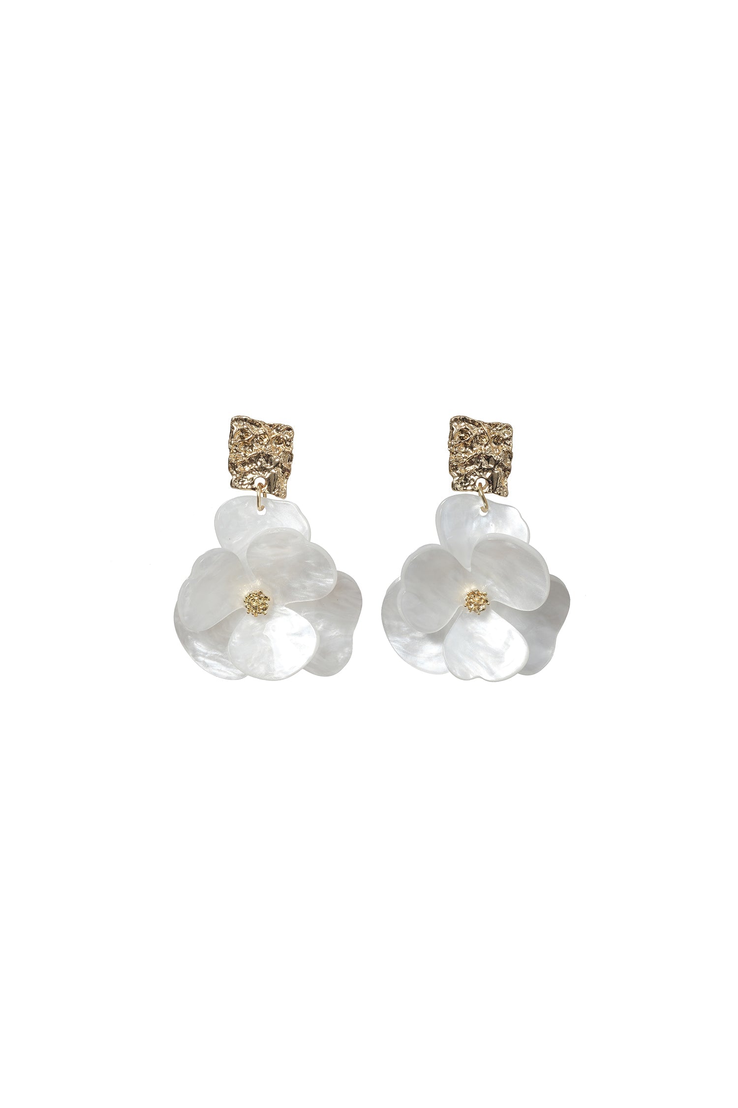 Fennel Geometry Flowers Earrings A241200317